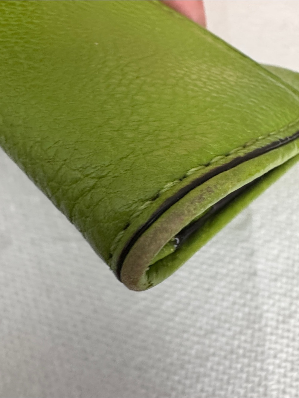 Michael Kors Lime Green Pebbled Leather Wallet - Picture 9 of 16